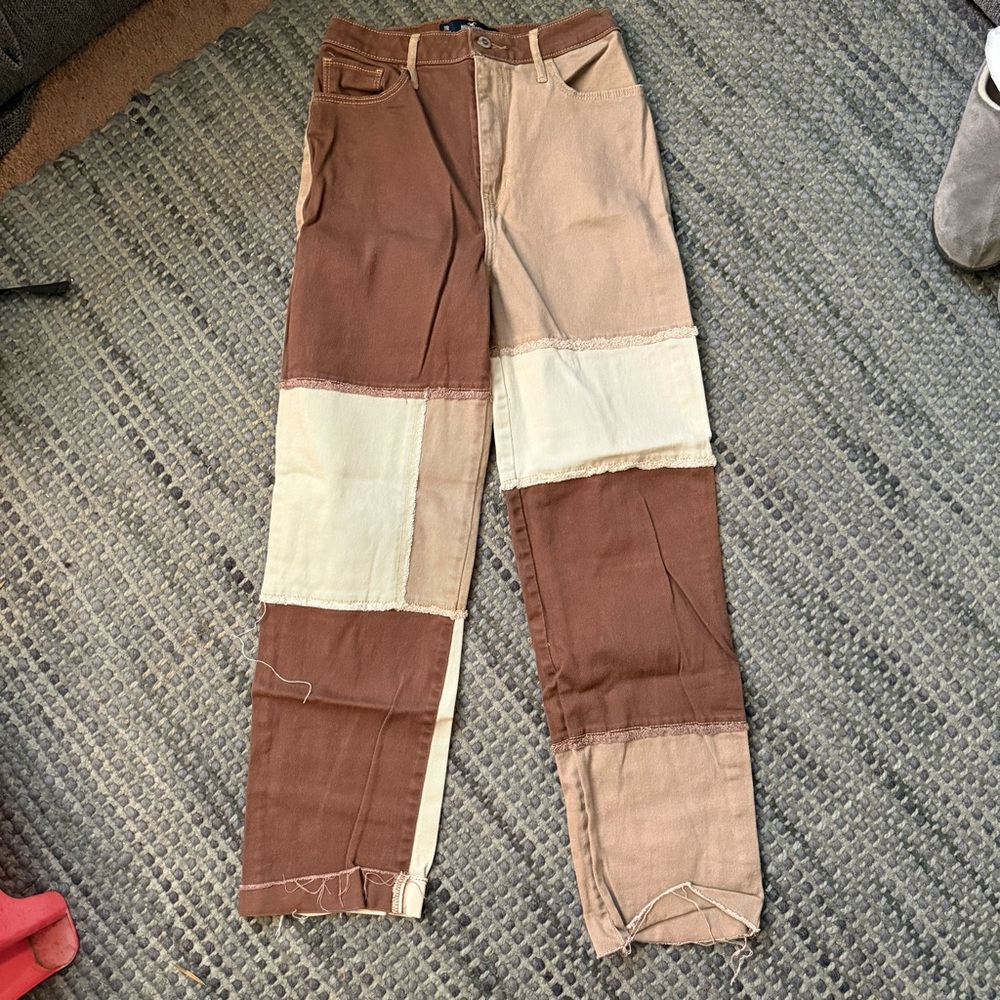Hollister Two-Tone Patchwork Pants